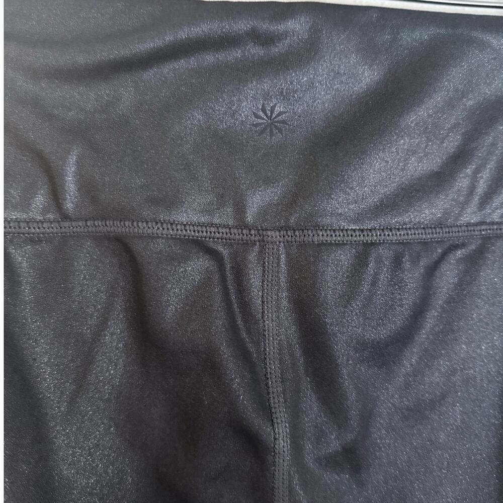 ATHLETA gunmetal metallic dark gray Elation Shimmer legging tights PowerVita - Picture 6 of 7